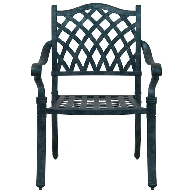 Sodo Kėdė 2 pcs Žalia 56 x 55 x 92.5cm Aliuminis