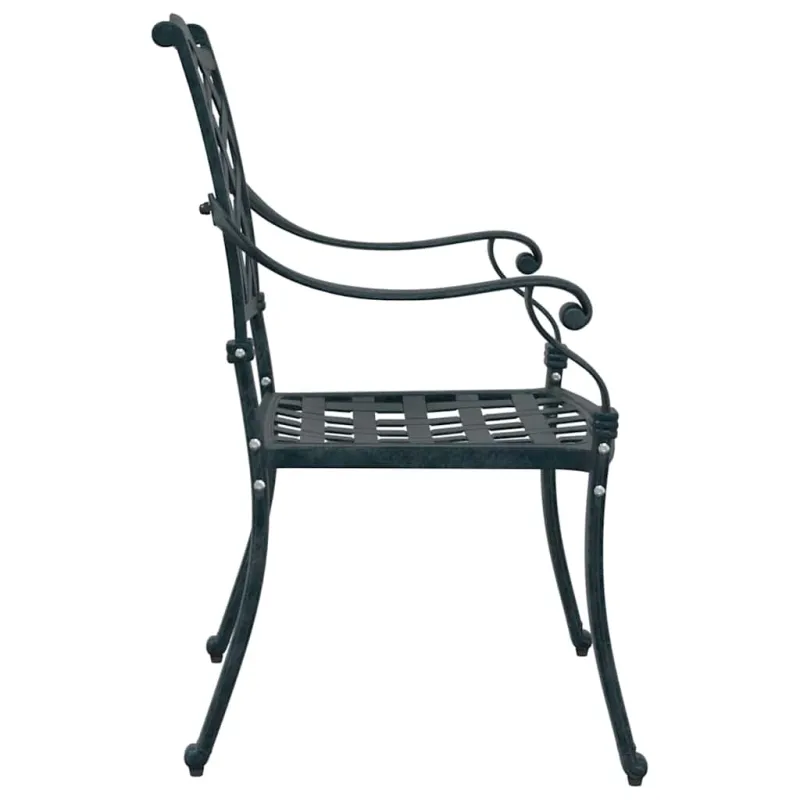 Sodo Kėdė 2 pcs Žalia 56 x 55 x 92.5cm Aliuminis