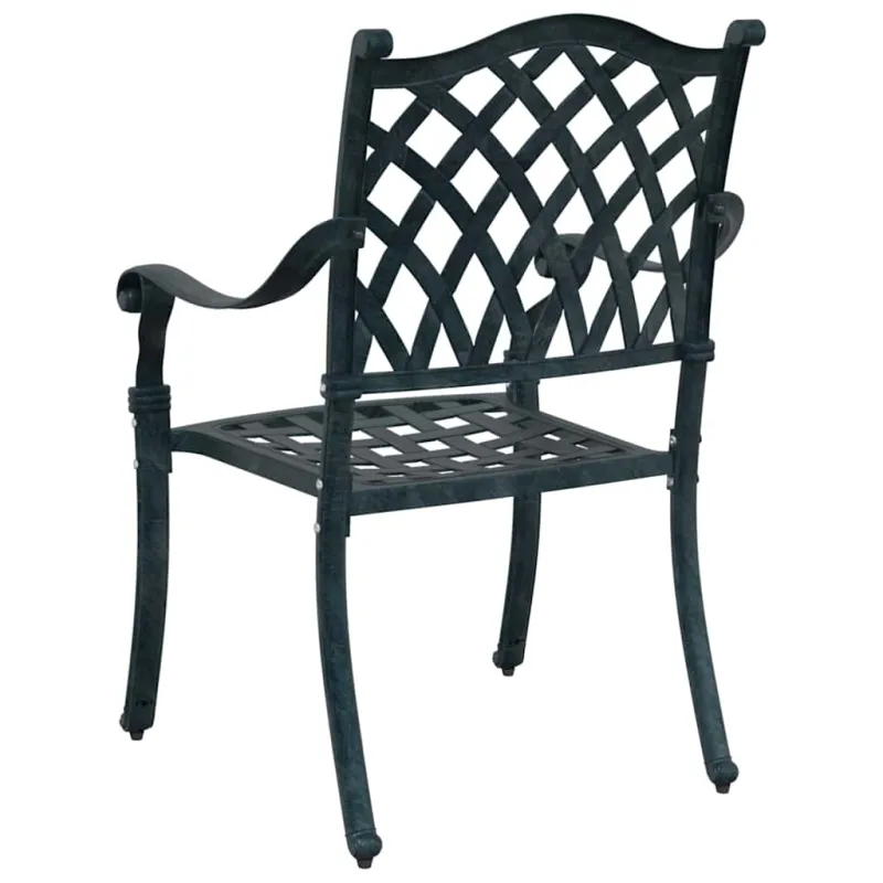 Sodo Kėdė 2 pcs Žalia 56 x 55 x 92.5cm Aliuminis
