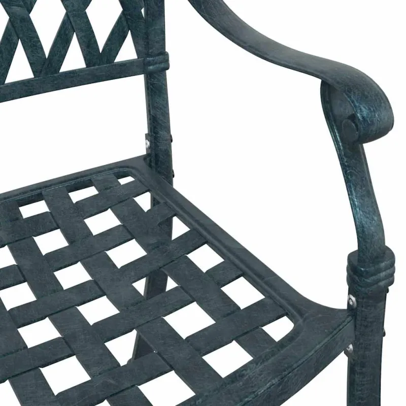 Sodo Kėdė 2 pcs Žalia 56 x 55 x 92.5cm Aliuminis
