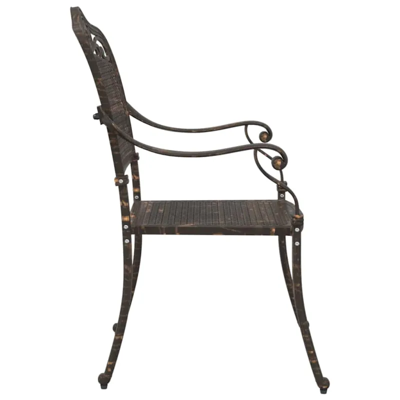 Sodo Kėdė 2 pcs Bronzinė 55 x 55 x 92,5cm Aliuminis