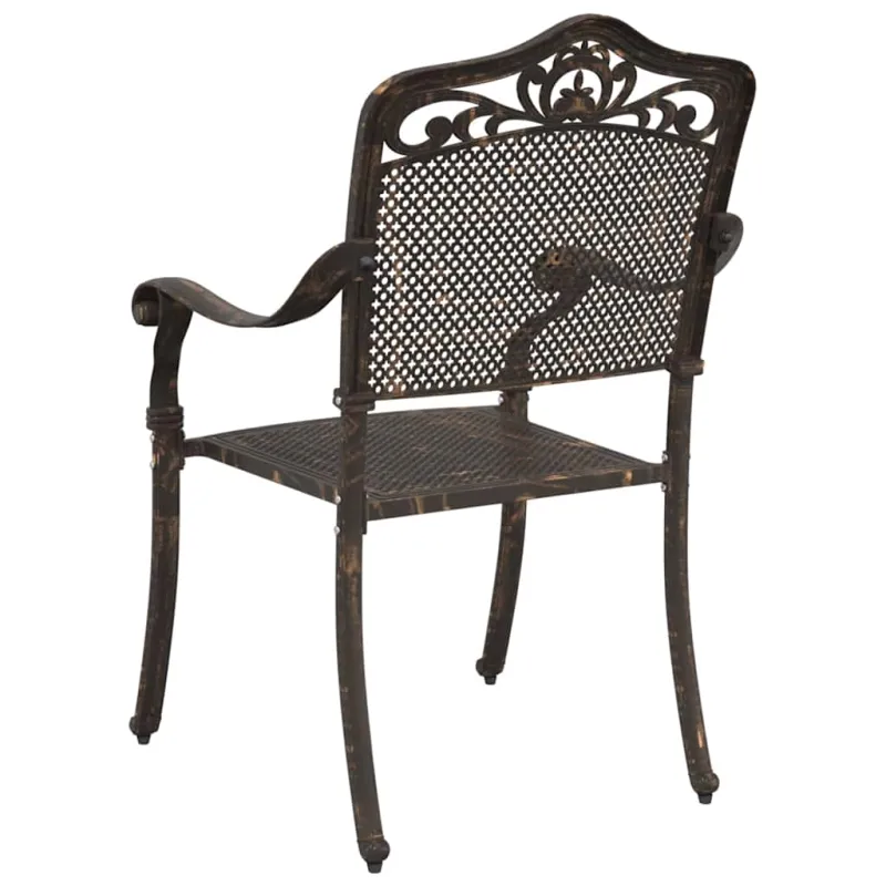 Sodo Kėdė 2 pcs Bronzinė 55 x 55 x 92,5cm Aliuminis