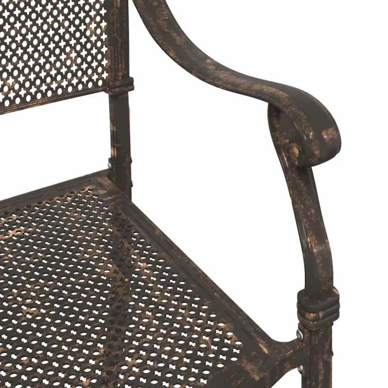Sodo Kėdė 2 pcs Bronzinė 55 x 55 x 92,5cm Aliuminis