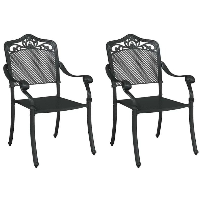 Sodo Kėdė 2 pcs Juoda 55 x 55 x 92,5cm Aliuminis