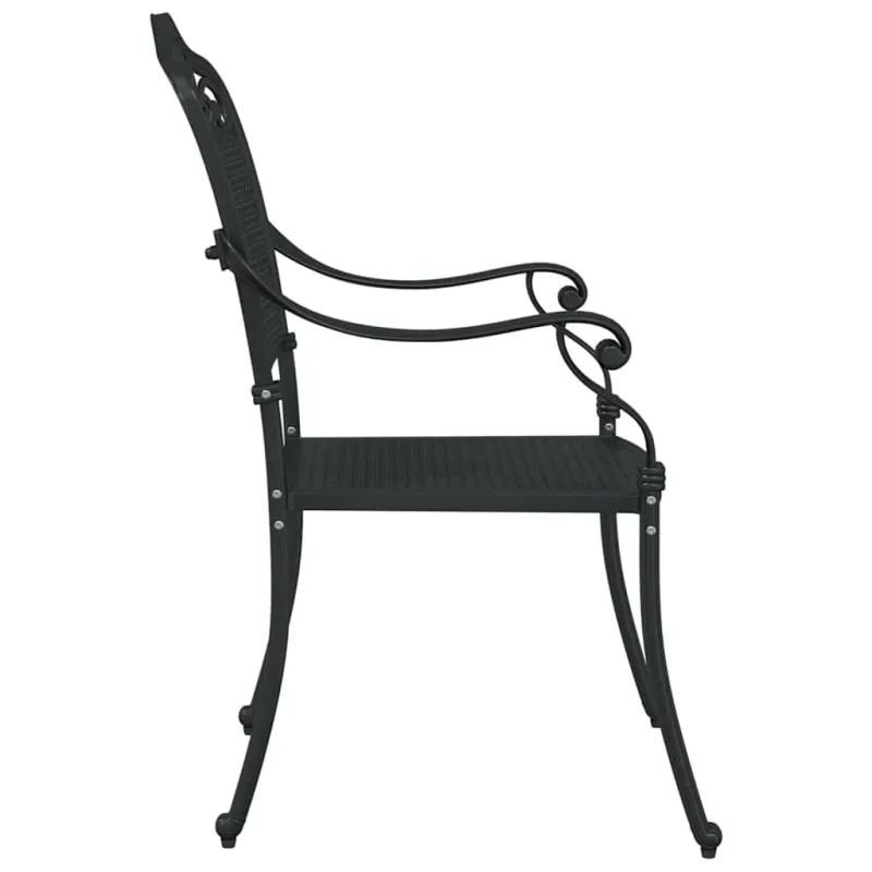 Sodo Kėdė 2 pcs Juoda 55 x 55 x 92,5cm Aliuminis
