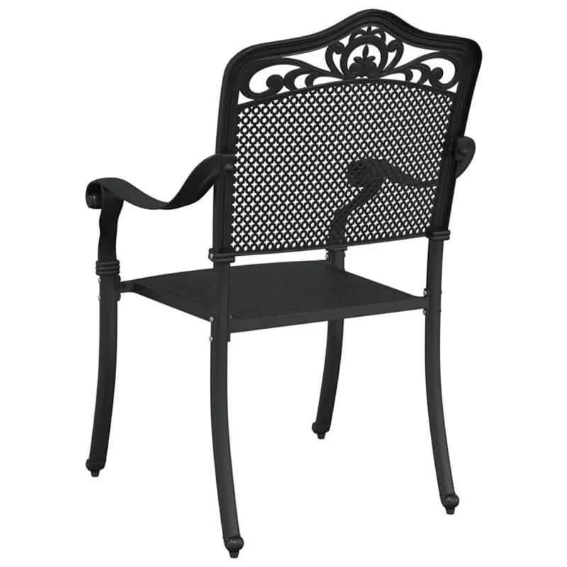 Sodo Kėdė 2 pcs Juoda 55 x 55 x 92,5cm Aliuminis