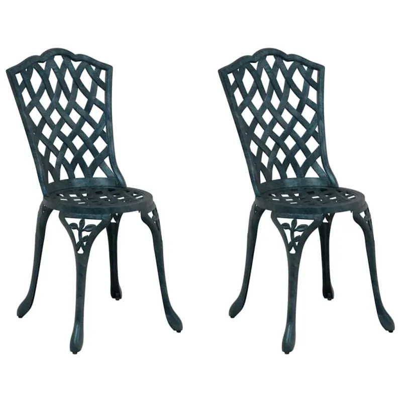 Sodo Kėdė 2 pcs Žalia 39 x 40 x 87cm Aliuminis