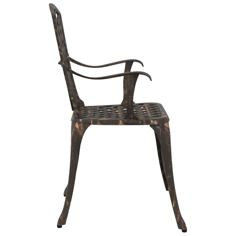 Sodo Kėdė 2 pcs Bronzinė 53 x 51 x 88,5cm Aliuminis