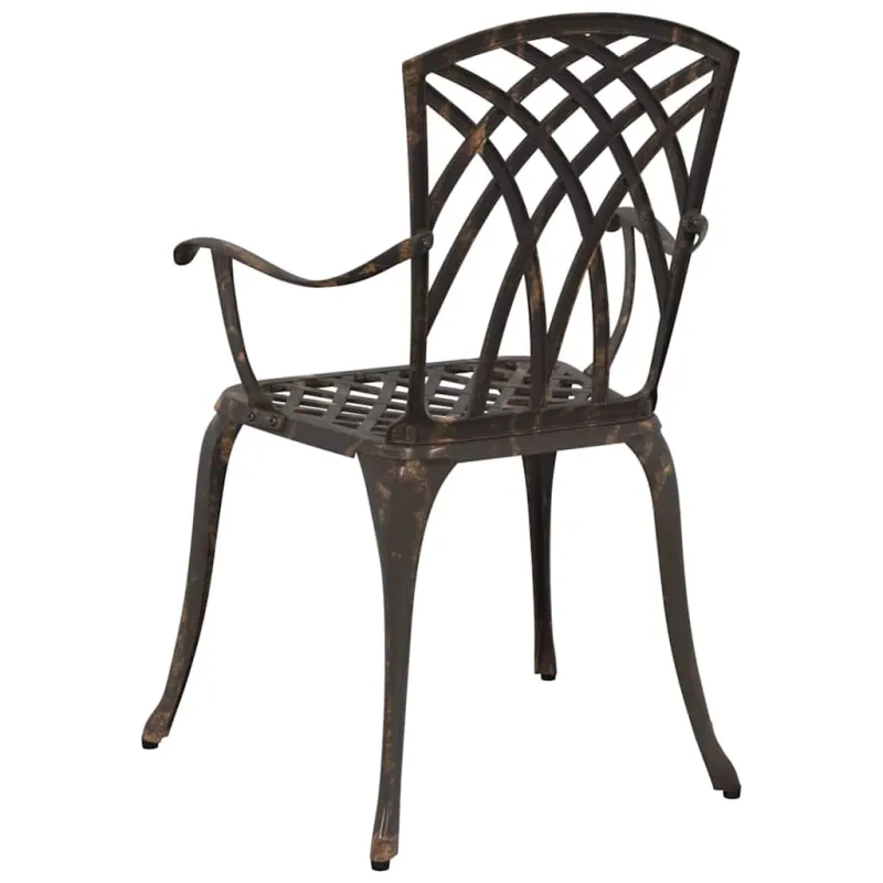 Sodo Kėdė 2 pcs Bronzinė 53 x 51 x 88,5cm Aliuminis