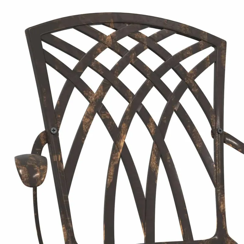 Sodo Kėdė 2 pcs Bronzinė 53 x 51 x 88,5cm Aliuminis