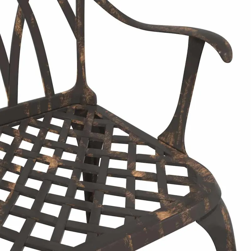 Sodo Kėdė 2 pcs Bronzinė 53 x 51 x 88,5cm Aliuminis
