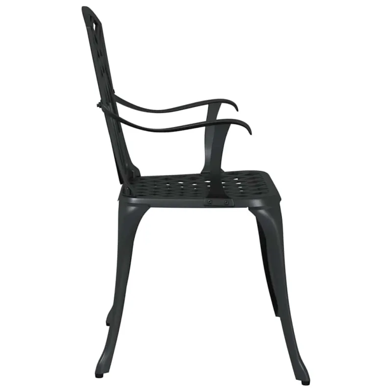 Sodo Kėdė 2 pcs Juoda 53 x 51 x 88,5cm Aliuminis