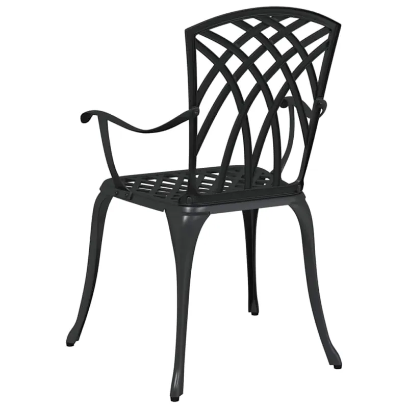 Sodo Kėdė 2 pcs Juoda 53 x 51 x 88,5cm Aliuminis