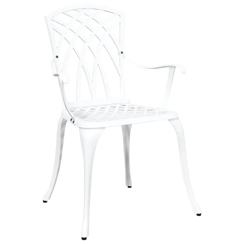 Sodo Kėdė 2 pcs Balta 53 x 51 x 88,5cm Aliuminis