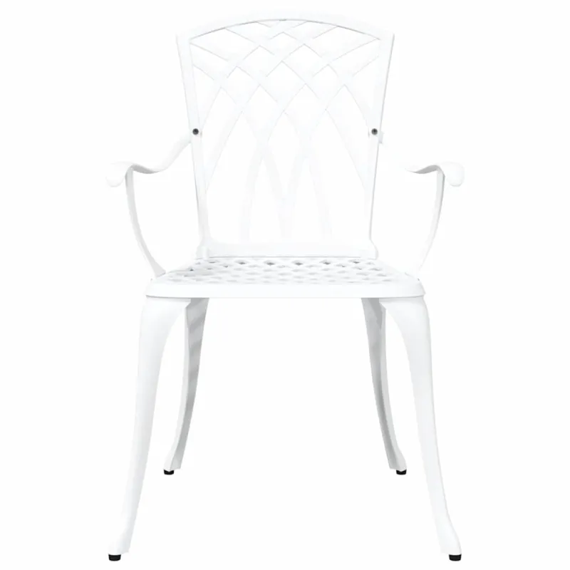 Sodo Kėdė 2 pcs Balta 53 x 51 x 88,5cm Aliuminis