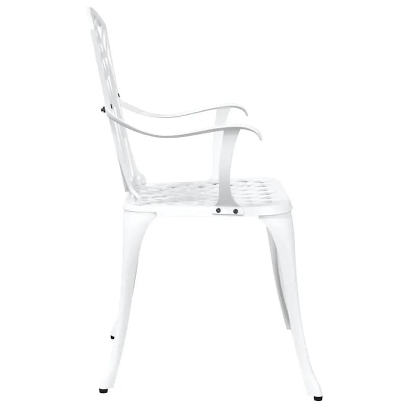 Sodo Kėdė 2 pcs Balta 53 x 51 x 88,5cm Aliuminis