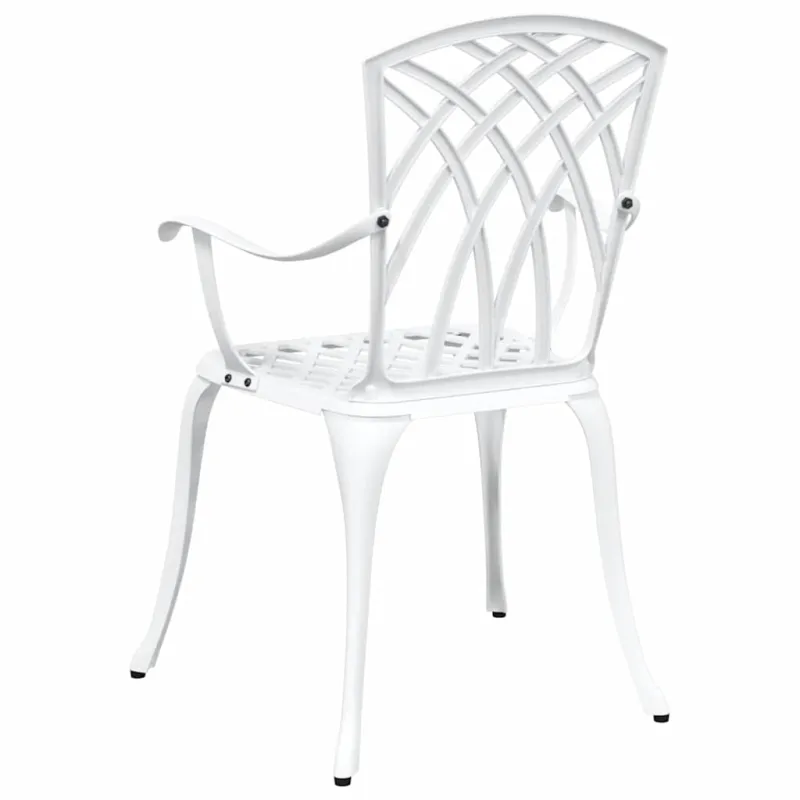 Sodo Kėdė 2 pcs Balta 53 x 51 x 88,5cm Aliuminis