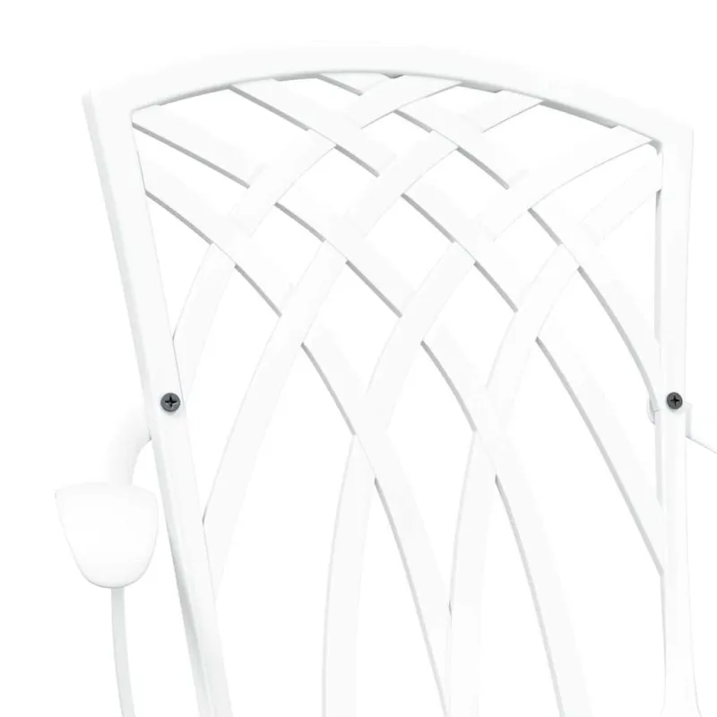Sodo Kėdė 2 pcs Balta 53 x 51 x 88,5cm Aliuminis