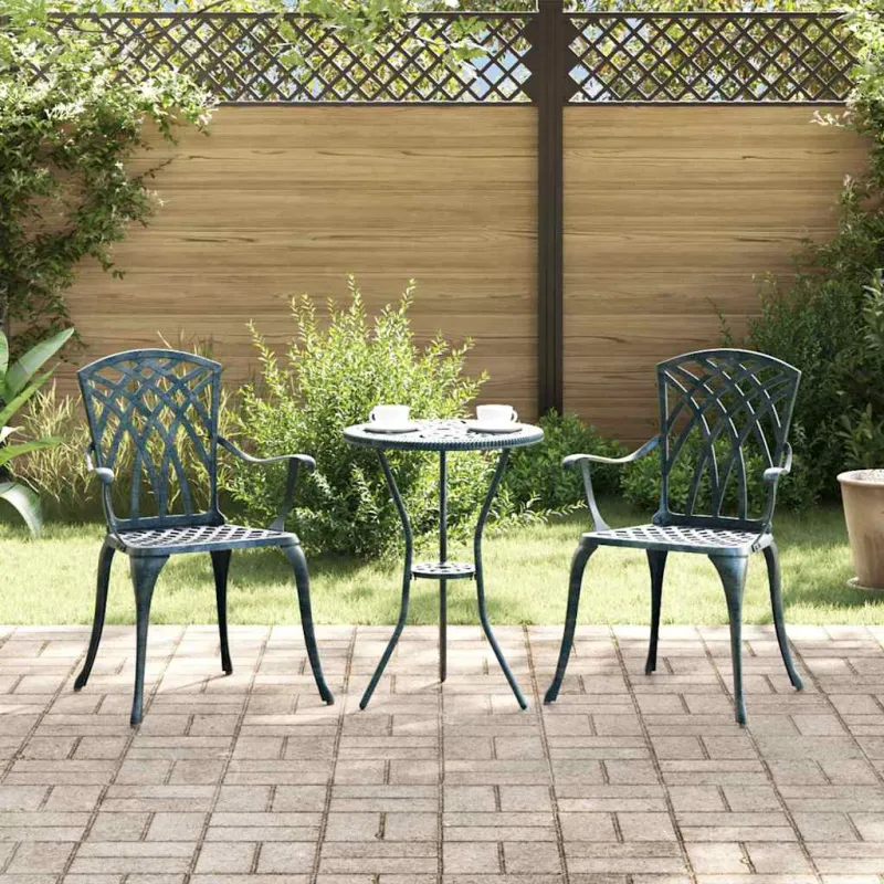 Sodo Kėdė 2 pcs Žalia 53 x 51 x 88,5cm Aliuminis