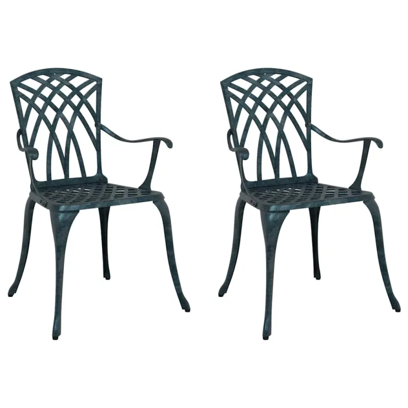 Sodo Kėdė 2 pcs Žalia 53 x 51 x 88,5cm Aliuminis