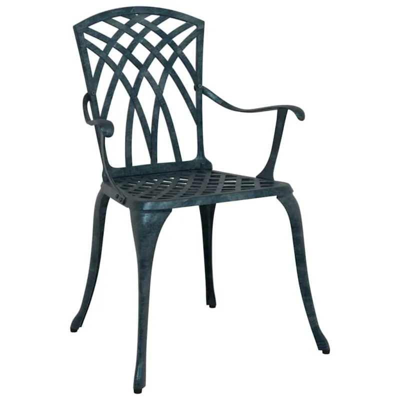 Sodo Kėdė 2 pcs Žalia 53 x 51 x 88,5cm Aliuminis