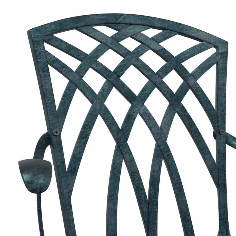 Sodo Kėdė 2 pcs Žalia 53 x 51 x 88,5cm Aliuminis