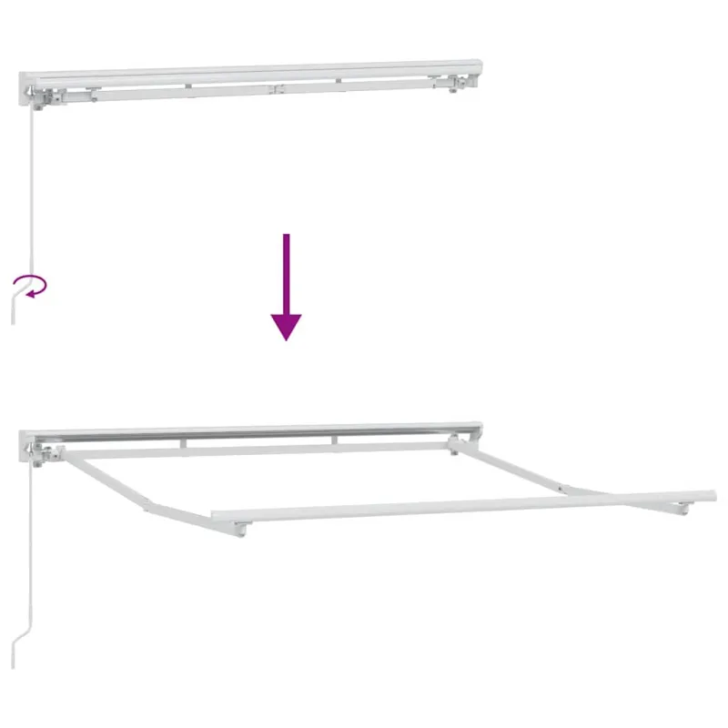 Markizės rėmas Reguliuojamas Baltas 2,5 x 2 m Plienas