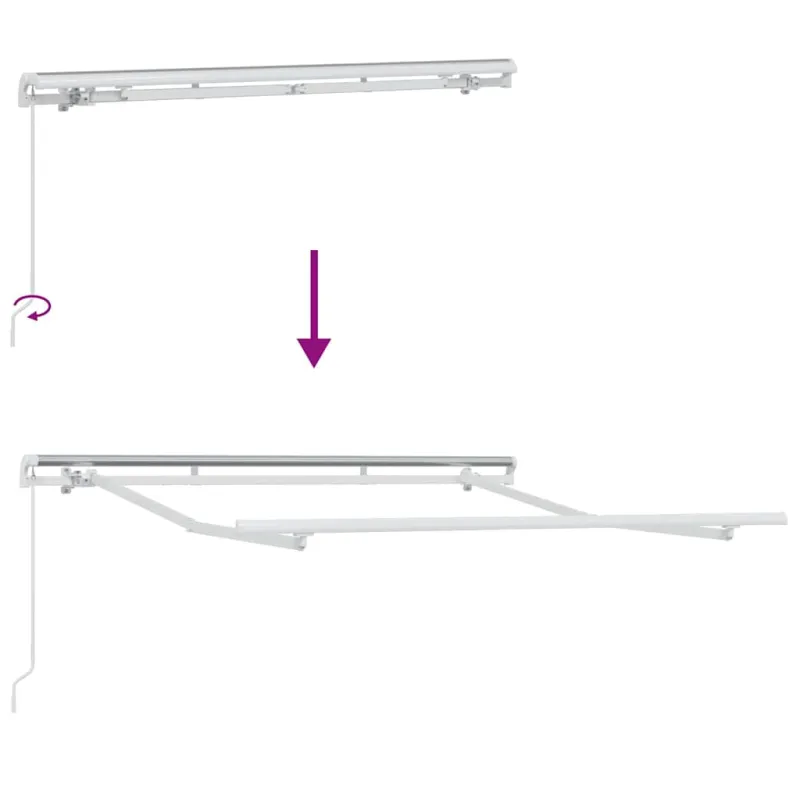 Markizės rėmas Balta 2,5 x 2 m metalas