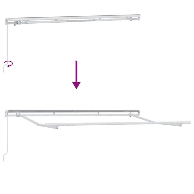 Markizės rėmas Balta 3,5 x 2 m metalas