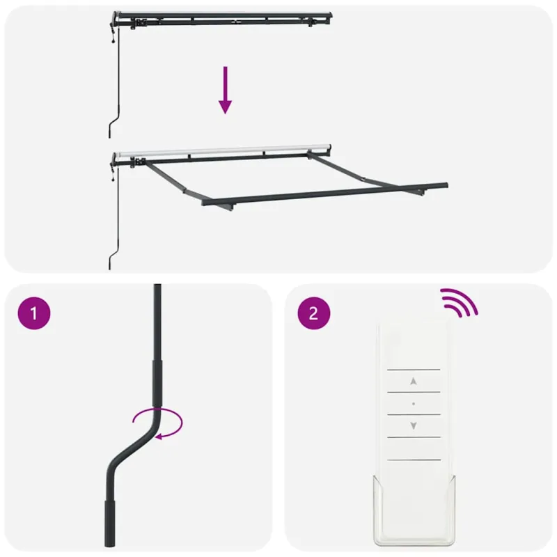 Markizės rėmas Antracitas 2,5 x 2 m metalas