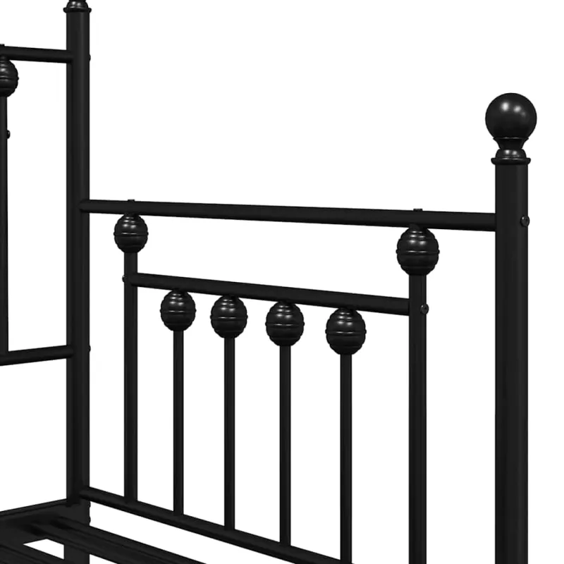 Dienos lovos rėmas Juoda 75 x 190 cm Plienas