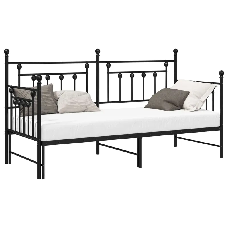Dienos lovos rėmas Juoda 80 x 200 cm Plienas