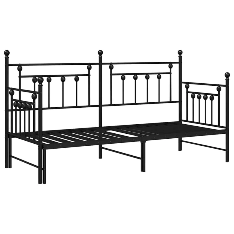 Dienos lovos rėmas Juoda 80 x 200 cm Plienas