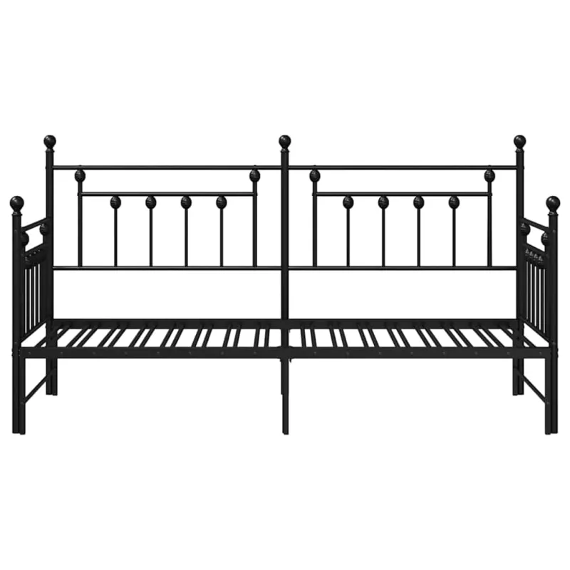 Dienos lovos rėmas Juoda 80 x 200 cm Plienas