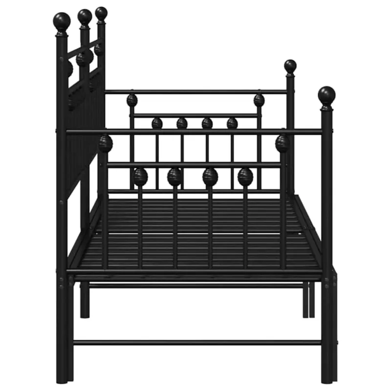 Dienos lovos rėmas Juoda 80 x 200 cm Plienas