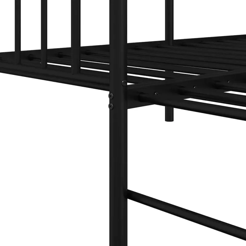 Dienos lovos rėmas Juoda 80 x 200 cm Plienas
