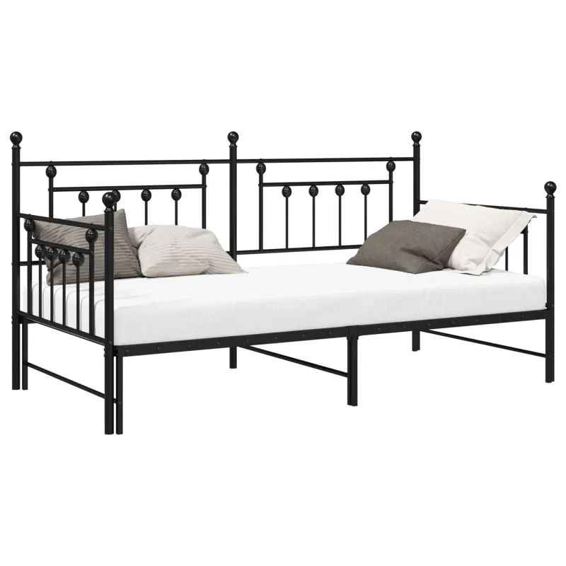 Dienos lovos rėmas Juoda 100 x 190 cm Plienas