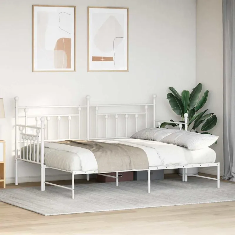 Dienos lovos rėmas Balta 75 x 190 cm Plienas