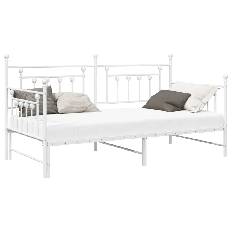 Dienos lovos rėmas Balta 90 x 190 cm Plienas