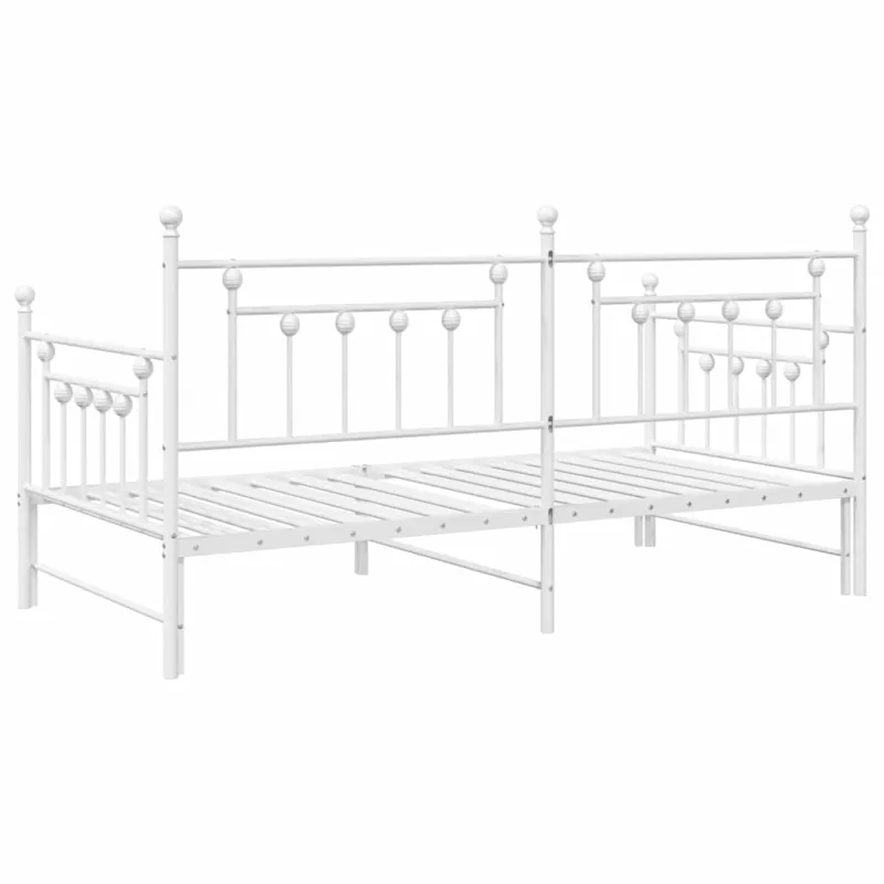 Dienos lovos rėmas Balta 90 x 190 cm Plienas