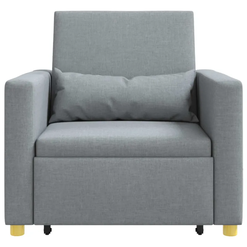 Ištraukiamas sofa-lova vienvietis Šviesiai pilka audinys