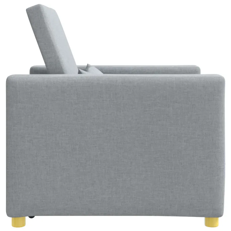 Ištraukiamas sofa-lova vienvietis Šviesiai pilka audinys