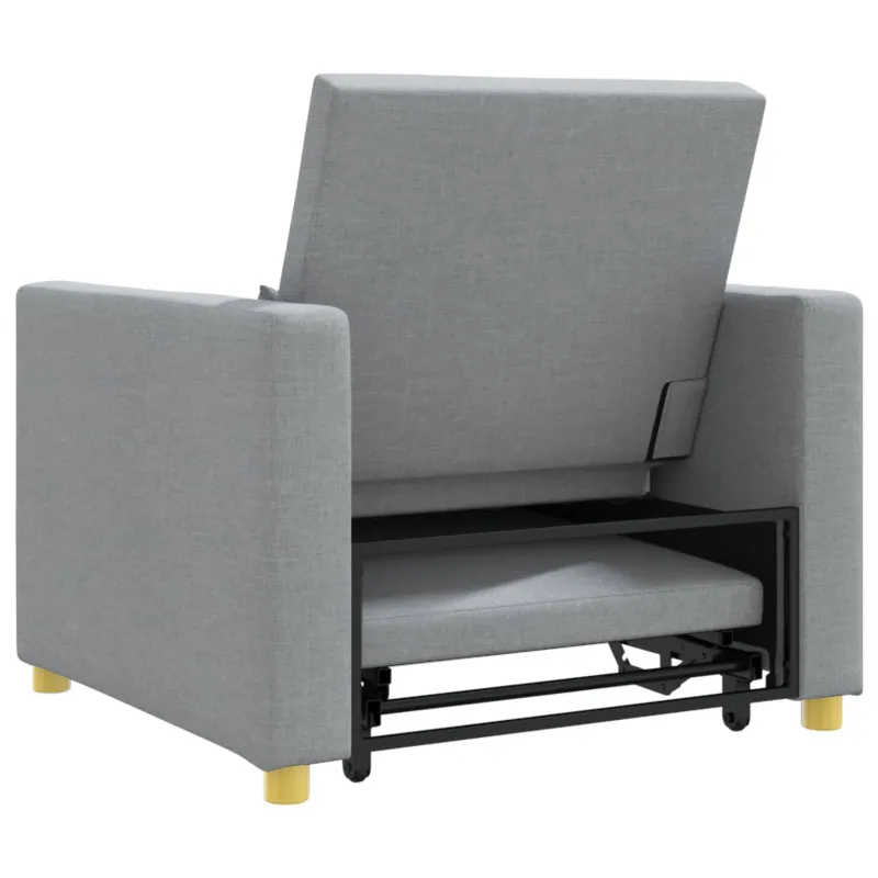 Ištraukiamas sofa-lova vienvietis Šviesiai pilka audinys