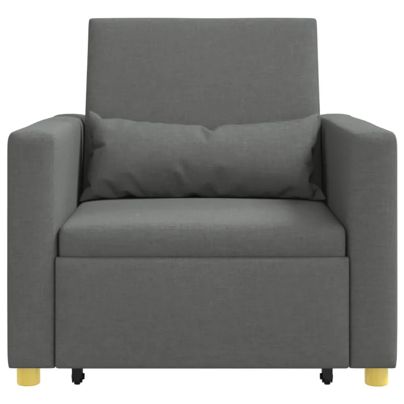 Ištraukiamas sofa-lova vienvietis su ratu Tamsiai pilka audinys