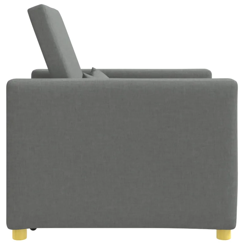 Ištraukiamas sofa-lova vienvietis su ratu Tamsiai pilka audinys