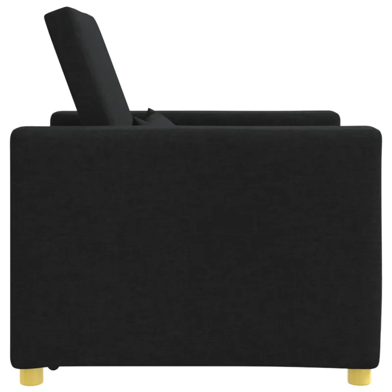 Ištraukiamas sofa-lova vienvietis Juoda 90 x 165 x 87 cm