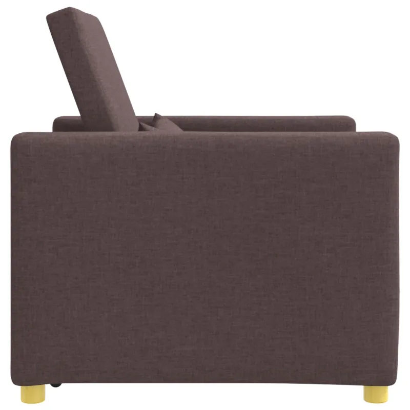 Ištraukiamas sofa-lova vienvietis Tamsiai ruda 90 x 165 x 87 cm