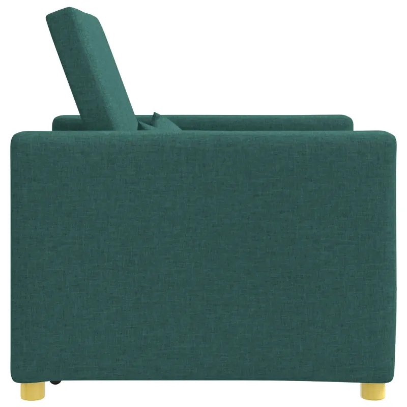 Ištraukiamas sofa-lova vienvietis su ratu Tamsiai žalia audinys