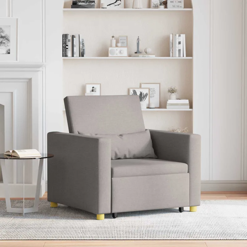Ištraukiamas sofa-lova vienvietis Taupe 90 x 165 x 87 cm