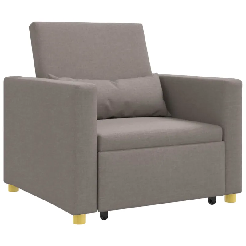 Ištraukiamas sofa-lova vienvietis Taupe 90 x 165 x 87 cm